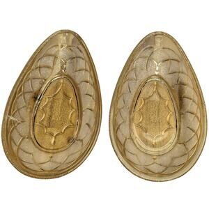 Vintage Retro Teardrop Glass Side Candy Relish Vegetable Dishes Clear Embossed